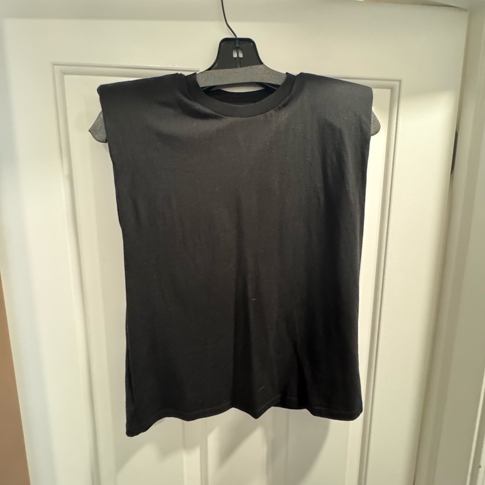Alice & Olivia Black Muscle T-shirt/ Tank